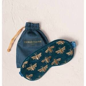 NEW ELIZABETH SCARLETT women's honey bee eye mask in blue